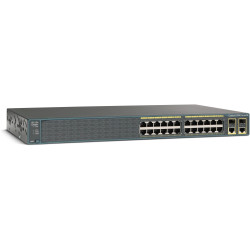WS-C2960+24TC-S Switch Cisco 2960 Plus 24 Ports 10/100 + 2 T/SFP LAN Lite